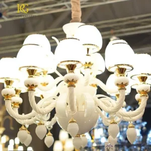 لوستر مورانو مدل درسا سفید برفی