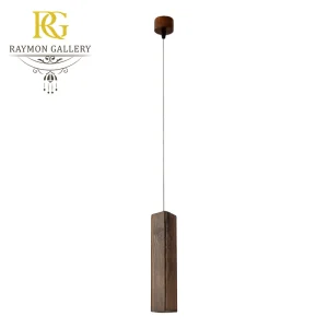 چراغ آویز چوبی روستیک