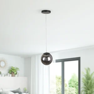 لوستر بادکنکی آویز تک شاخه ای مشکی