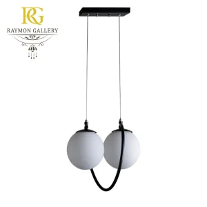 لوستر مولکولی 2 شعله نیم دایره پیچ