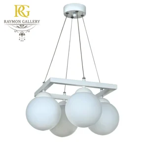 لوستر مولکولی 4 شعله طرح مربع