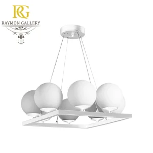 لوستر مولکولی 8 شعله طرح مربع