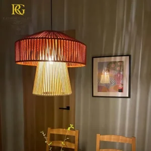 لوستر حصیری دو رنگ