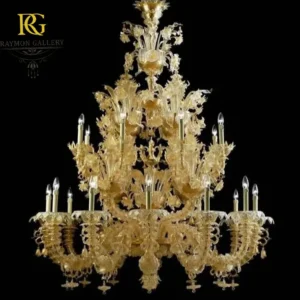 لوستر مورانو طبقاتی کریستالی شامپاینی