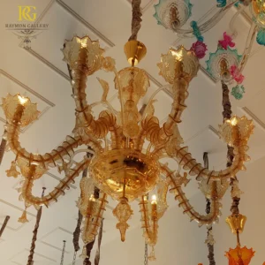 لوستر مورانو لوکس رنگ نباتی با طراحی خاص