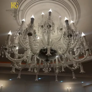 لوستر سه طبقه کریستالی باکارات شفاف بلوری