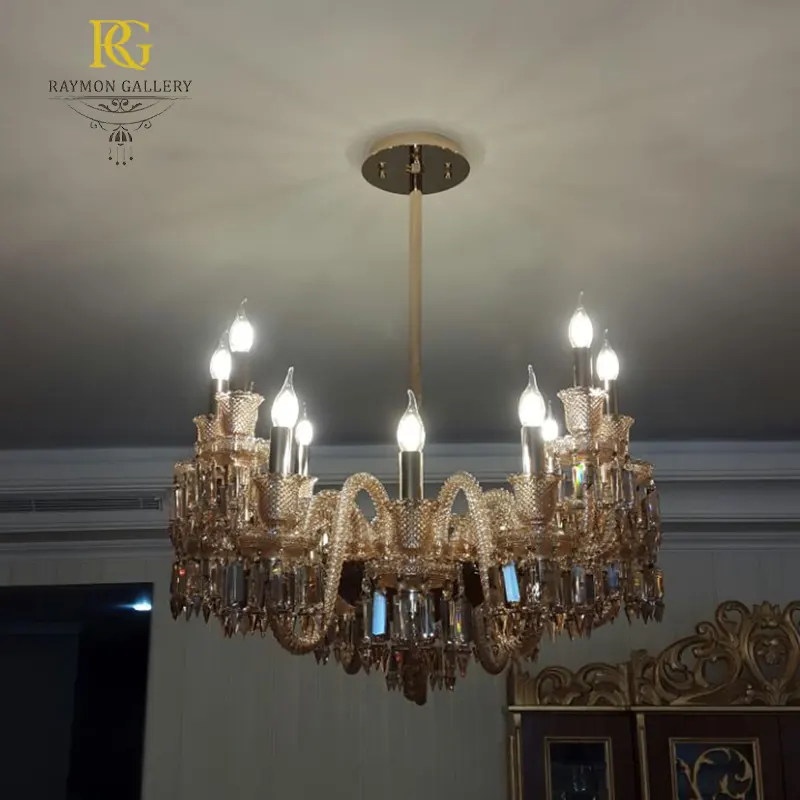لوستر لاکچری باکارات بیضی شامپاینی