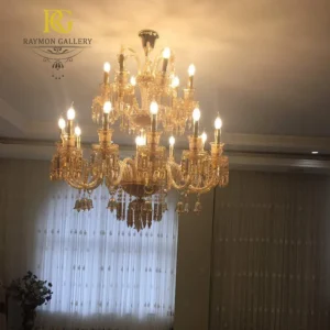 لوستر طبقاتی طلایی باکارات سبک انتیک