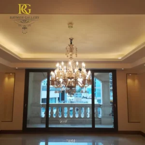 لوستر باکارا شامپاینی دو طبقه اشرافی