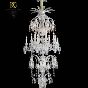 لوستر باکارات سفید کلاسیک طراحی نخلی