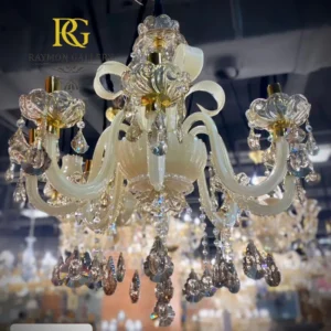 لوستر مورانو اشرافی شیشه‌ای ونیزی لوکس