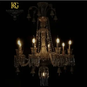 لوستر شامپاینی باکارات وارداتی با آویز اشکی