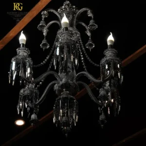 لوستر باکارات تمام مشکی کریستالی لوکس