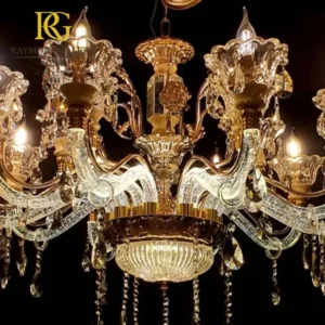 لوستر مورانو بزرگ سلطنتی تمام کریستالی