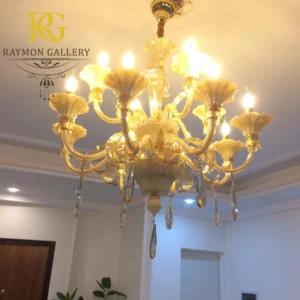 لوستر شیپوری مورانو کریستالی سبک باروک