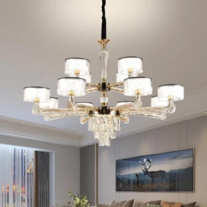 لوستر طبقاتی وارداتی مدرن طرح استوانه ای کوتاه