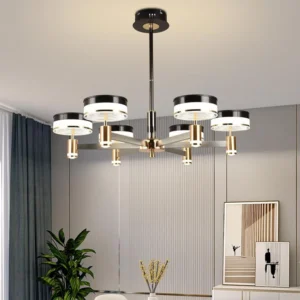 لوستر وارداتی لوکس شید دایره ای 6 شاخه