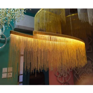 لوستر مدرن زنجیری طلایی طبقاتی