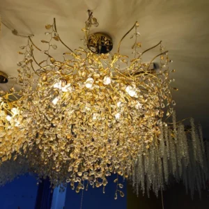 لوستر درختی لاکچری آویز ریز کریستالی