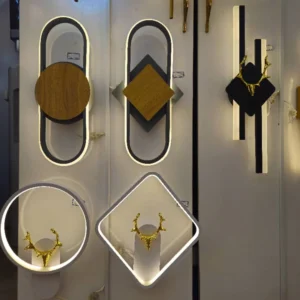 مجموعه دیوار کوب مدرن حلقه ای فریم هندسی