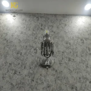 دیوارکوب تمام نقره ای باکارات تک شاخه