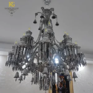 لوستر زنیت نقره ای فرم مخروطی زنگوله دار