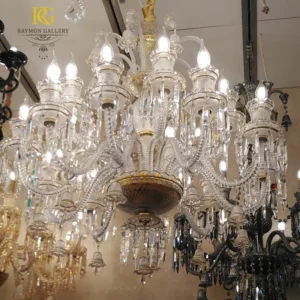 لوستر شفاف باکارات وارداتی کاسه دار