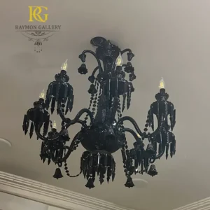 لوستر کلاسیک باکارات فرم خمیده کریستالی