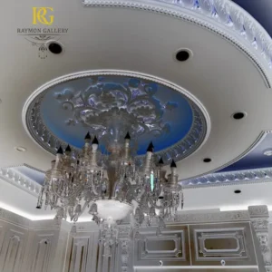 لوستر زنیت باشکوه کروم سبک باکارات لوکس