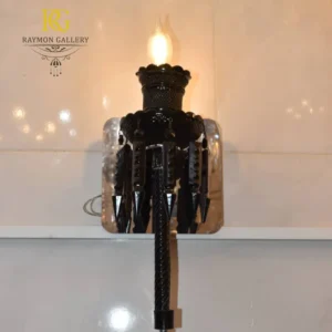 دیوارکوب کریستالی تکی مشکی باکارا