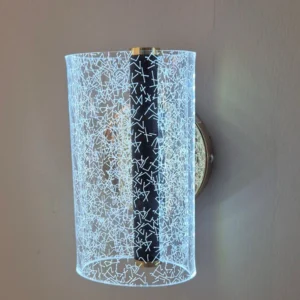 دیوارکوب شیشه‌ای استوانه‌ای طرح ترک