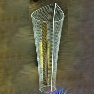 دیوارکوب مدرن استوانه‌ای شیشه شفاف