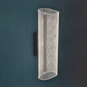 دیوارکوب مدرن استوانه‌ای توری فلزی