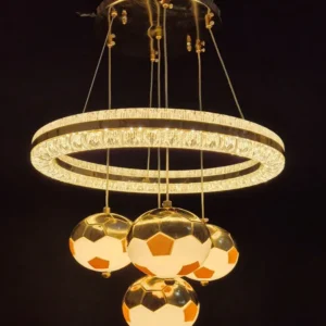 لوستر مدرن حلقه ای با طراحی توپ فوتبال