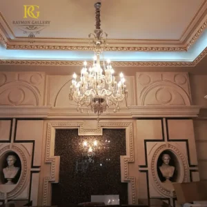 لوستر باشکوه کریستال کلاسیک طبقاتی مجلل