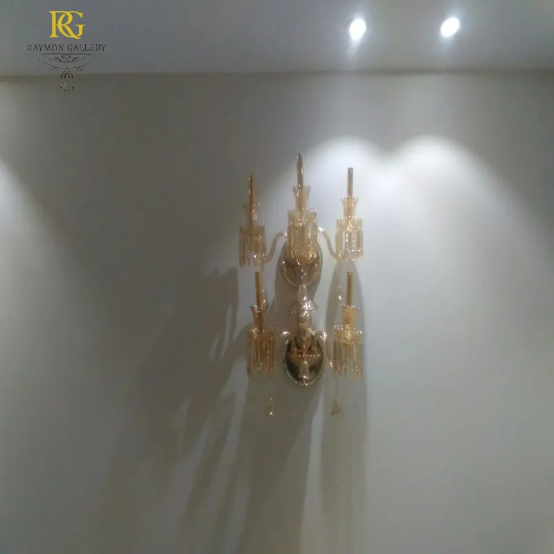 دیوارکوب 5 شاخه کریستالی سبک باکارات