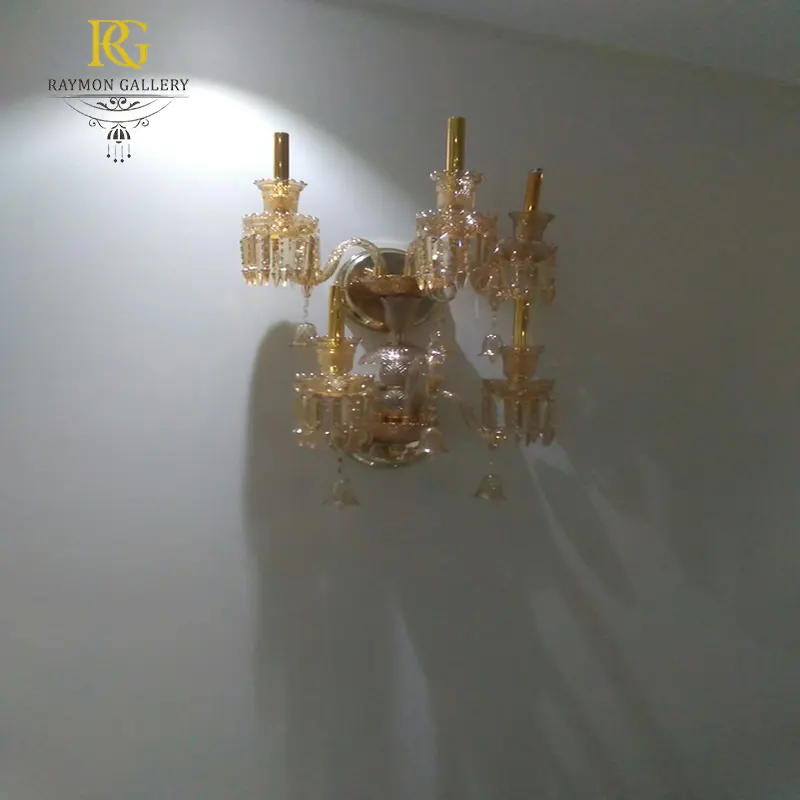 دیوارکوب 5 شاخه کریستالی سبک باکارات