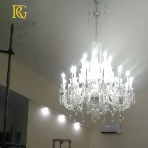 لوستر کریستالی زنیت شفاف طبقاتی مهره ای