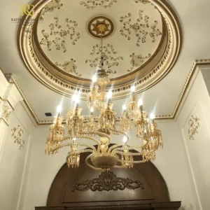 لوستر ماری باکارات کریستال طلایی