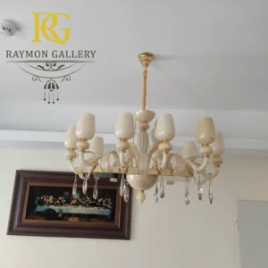 لوستر مورانو خطی فرم استوانه ای مدرن