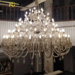 لوستر چند طبقه وارداتی سفید رنگ سبک باکارات خاص