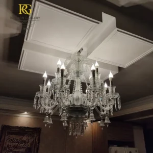 لوستر کریستالی باکارات طبقاتی زنگوله ای