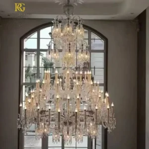 لوستر باکارات سفید طبقاتی طرح قصر