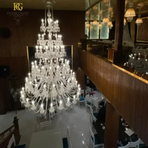 لوستر فوق لوکس باکارات سفید طبقاتی