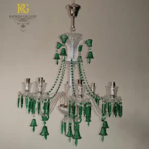 لوستر باکارات سفید سبز مدرن لوکس