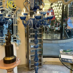 کنار سالنی آبی رنگ لوکس سبک مورانو