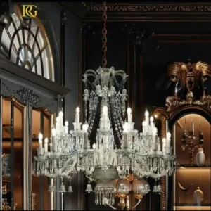 لوستر طبقاتی باکارات نقره ای مجلل