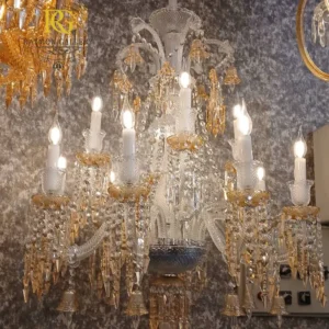 لوستر باکارات طلایی گلبرگی لوکس