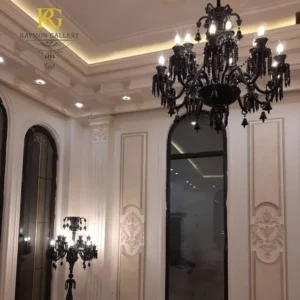 لوستر باکارات مشکی منحی با طراحی جدید