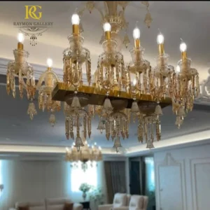 لوستر خطی مستطیلی کلاسیک سبک باکارات